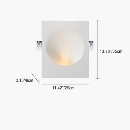 Floroux Applique Murale | Design Minimaliste | Lampe en Plâtre Intégrée | Applique Murale Ronde