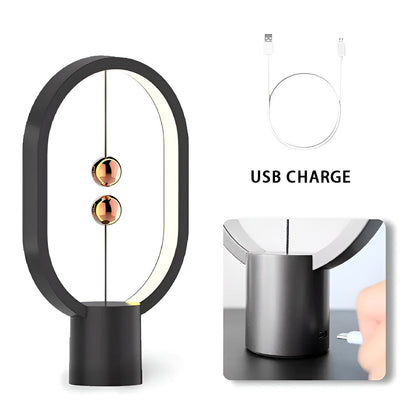 Lampe LED BalanceGlow Élégante – Ambiance Raffinée & Charge USB