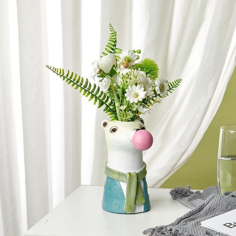 Floroux Decorative Animal Vase | Creative Flower Vase with Character