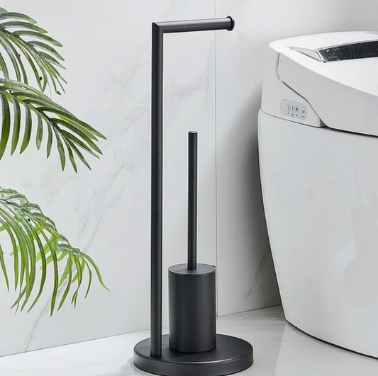 Skyla - Support de papier toilette avec brosse