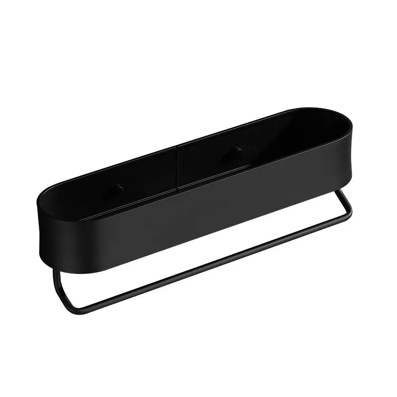Étagère de salle de bain noire élégante | Panier tendance pour ranger vos articles de douche