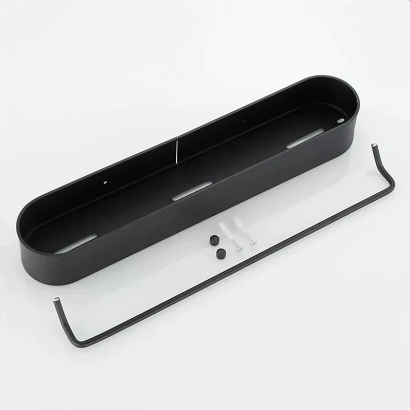 Étagère de salle de bain noire élégante | Panier tendance pour ranger vos articles de douche