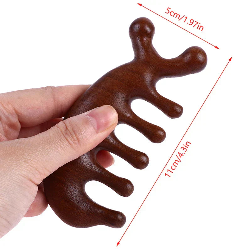 CalmComb - Peigne de massage de luxe en bois de santal