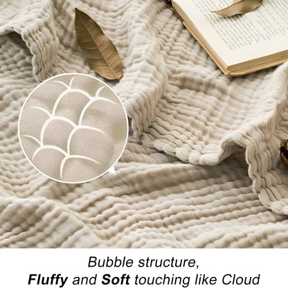 BreezeCotton Luxe Couverture en Coton pour Chaque Saison