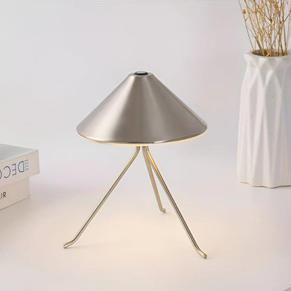Élégance Luxe Lampe de Table – Éclairage LED Rechargeable par USB avec Design Chic en Noir, Or et Argent