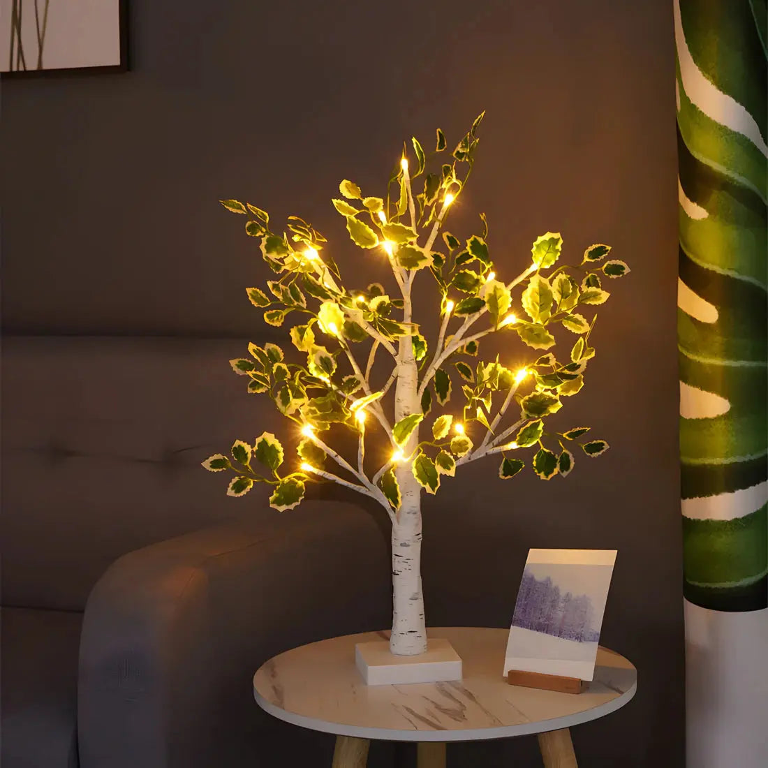 Magique BrightTree Lampe de Table – Design d'Arbre Élégant avec Éclairage LED Chaud