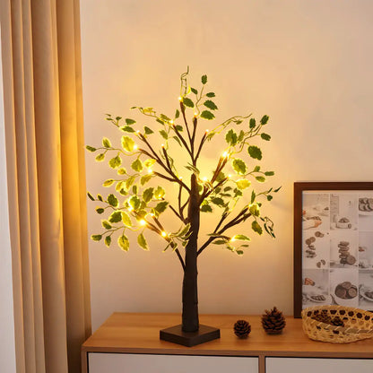 Magique BrightTree Lampe de Table – Design d'Arbre Élégant avec Éclairage LED Chaud