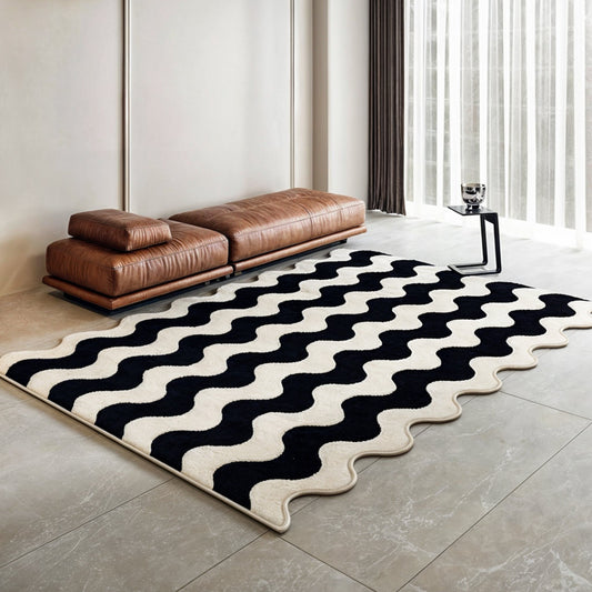 GreenWave – Tapis de jardin bicolore élégant