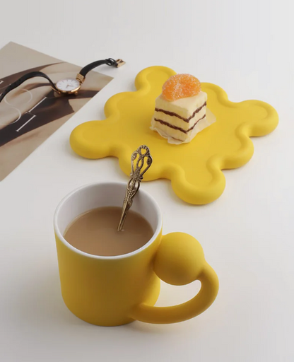 Marcia Cup Set – Ensemble de tasse et assiette en porcelaine élégante