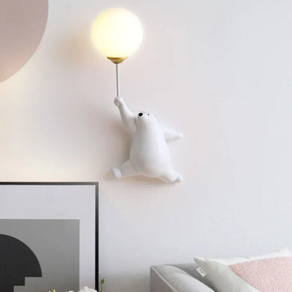 Floroux - Lampe murale LED ours amusante pour la chambre d'enfant