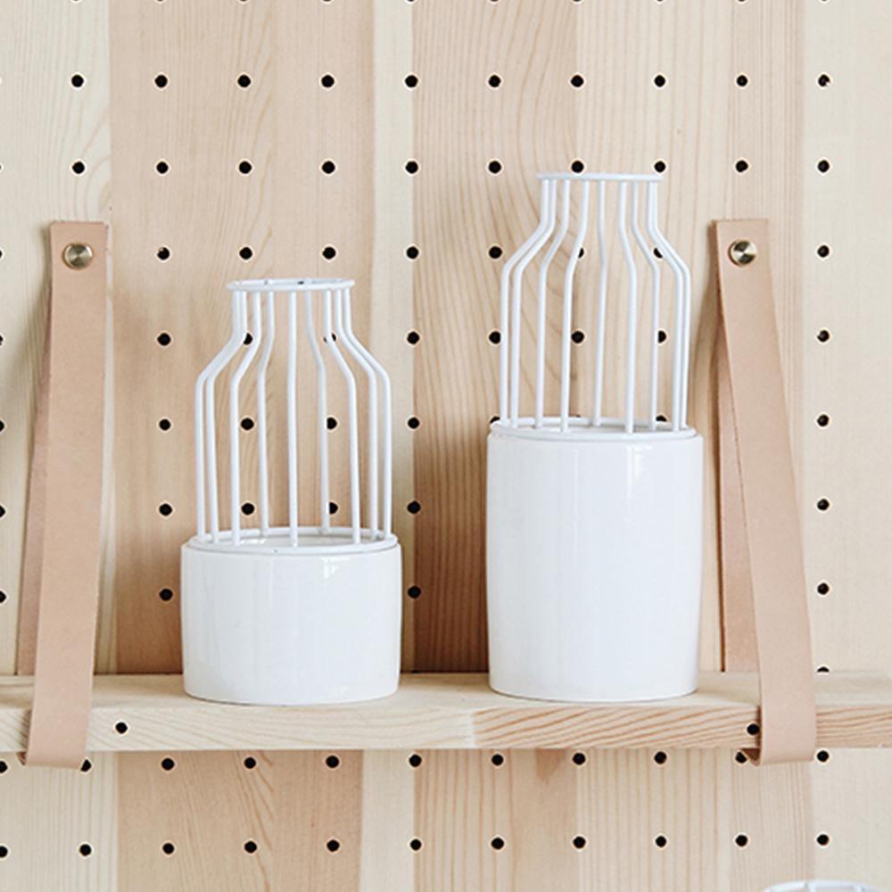 Fer-Ceramic Floroux Vase Design | Modern Grid Pattern | Elegant Decoration | For Living Room & Office