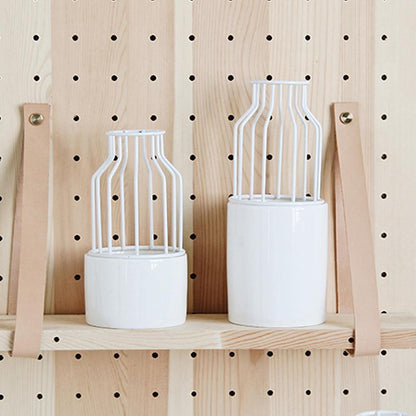 Fer-Ceramic Floroux Vase Design | Modern Grid Pattern | Elegant Decoration | For Living Room & Office