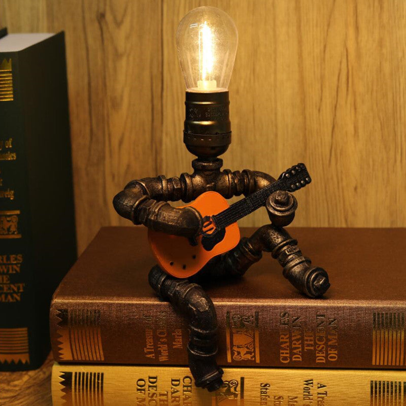 Floroux Guitariste Retro Lampe de Table Glow Ambiance