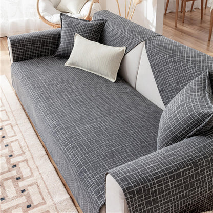 Couvre-canapés sectionnels en coton et lin, housses de canapé antidérapantes pour chiens, chats, enfants, canapé de salon, fauteuil inclinable, bras en L, dossier