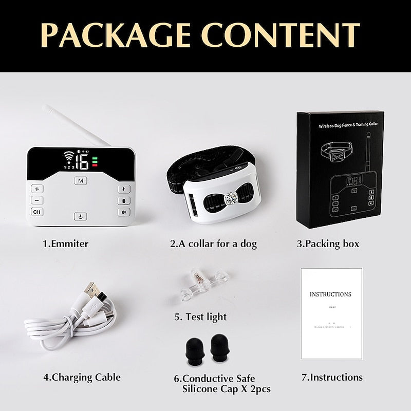 Floroux Collier sans fil & Collier de dressage 2-en-1 - Sécurité et entraînement pour votre chien