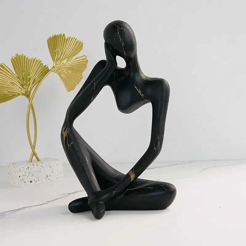 Floroux Graffiti Resin Sculpture | Abstract Art Figure | Thinker Statue | Decoration for Home & Office