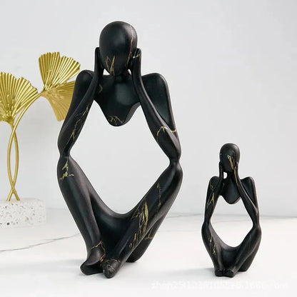 Floroux Graffiti Resin Sculpture | Abstract Art Figure | Thinker Statue | Decoration for Home & Office