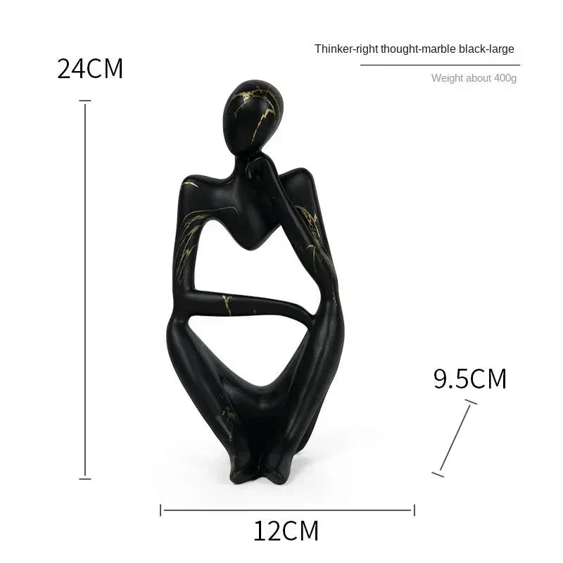 Floroux Graffiti Resin Sculpture | Abstract Art Figure | Thinker Statue | Decoration for Home & Office