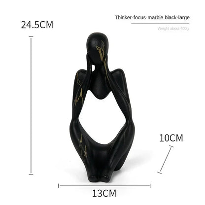 Floroux Graffiti Resin Sculpture | Abstract Art Figure | Thinker Statue | Decoration for Home & Office