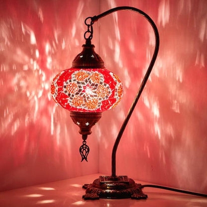 Floroux - Lampe de table en mosaïque faite à la main - Morceaux de verre colorés