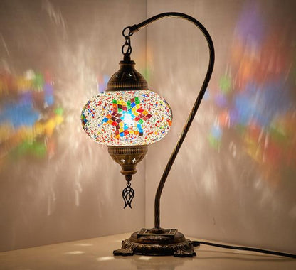Floroux - Lampe de table en mosaïque faite à la main - Morceaux de verre colorés