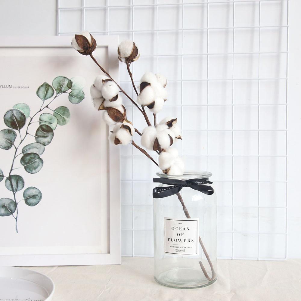 Floroux branches en coton | Décoration naturelle | Parfait pour les vases | Élégance intemporelle