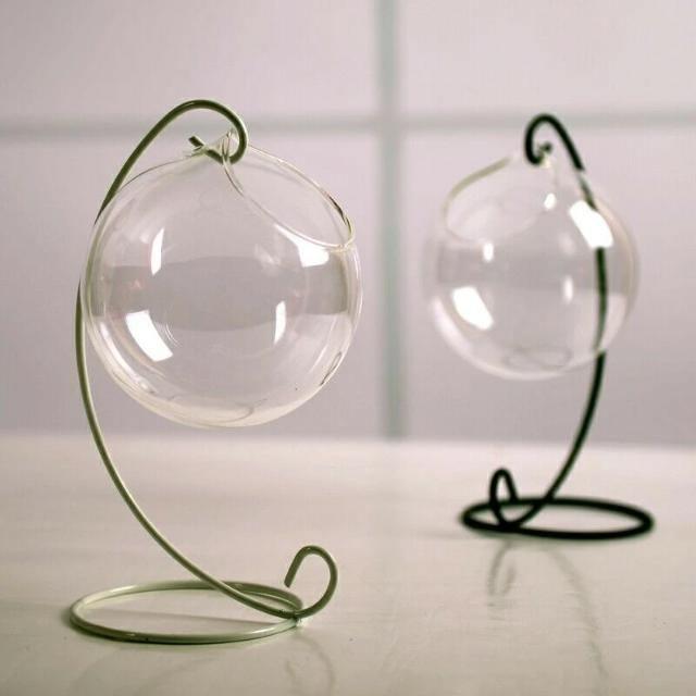 Floroux Hanging Glass Terrarium Vase | Decorative Glass Ball | Plant Container for Home & Office