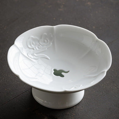 Assiette de fruits en céramique élégante avec motif en relief Li Ziqi