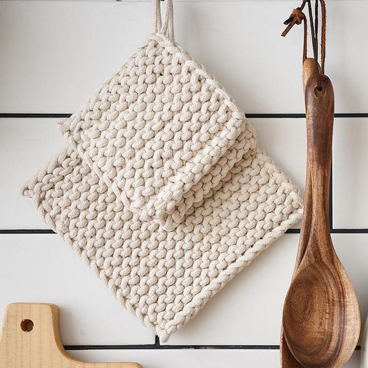 Floroux Crochet Pot Holder | Thick and Durable | Heat Resistant | Modern Design for the Home