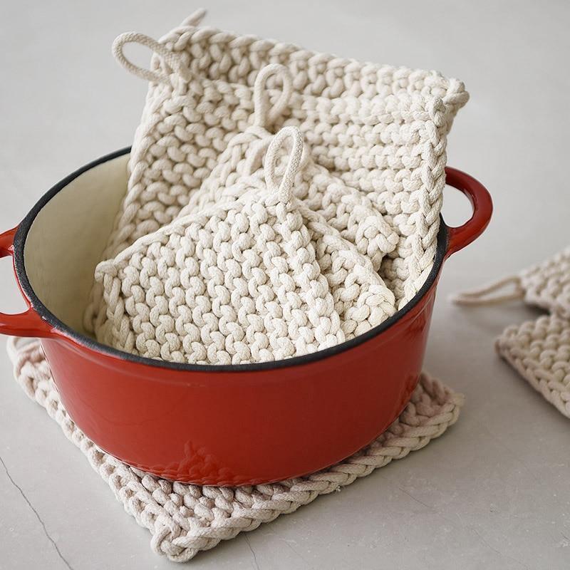 Floroux Crochet Pot Holder | Thick and Durable | Heat Resistant | Modern Design for the Home