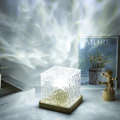 CubeÉclat - Lampe Cube Lumineuse Effet Boréal