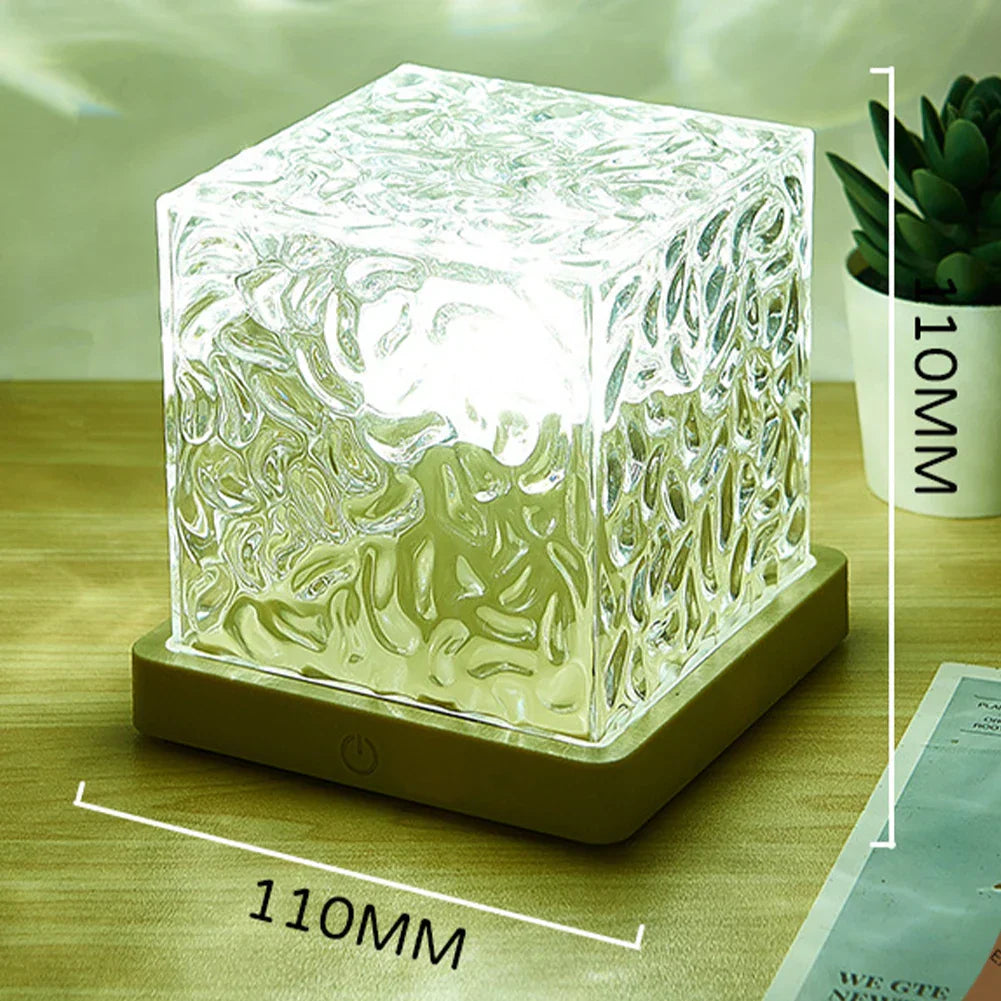 CubeÉclat - Lampe Cube Lumineuse Effet Boréal