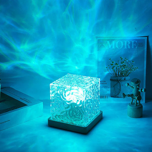 CubeÉclat - Lampe Cube Lumineuse Effet Boréal