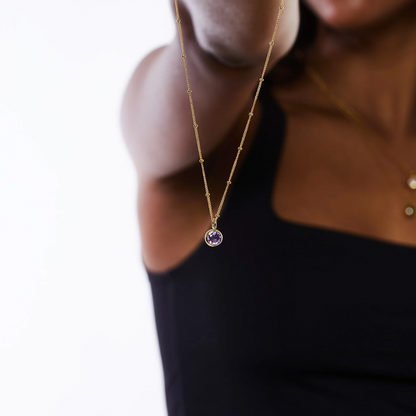 Aurora Pierre de Naissance Collier - Une Envoûtante Connexion