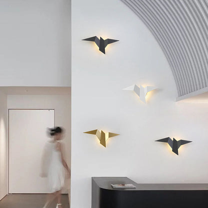 BirdLight - Applique Murale Oiseau en Fer Artisanal pour Décoration Intérieure