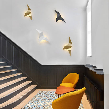 BirdLight - Applique Murale Oiseau en Fer Artisanal pour Décoration Intérieure