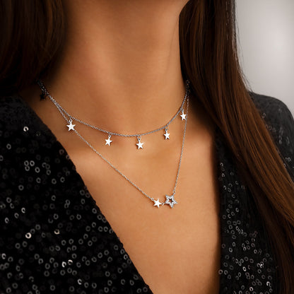 Chic Elara Collier Étoiles - Élégance Brillante pour Chaque Occasion