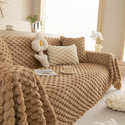 Couverture en jeté de canapé/chaiselongue en peluche Rabbit Chic