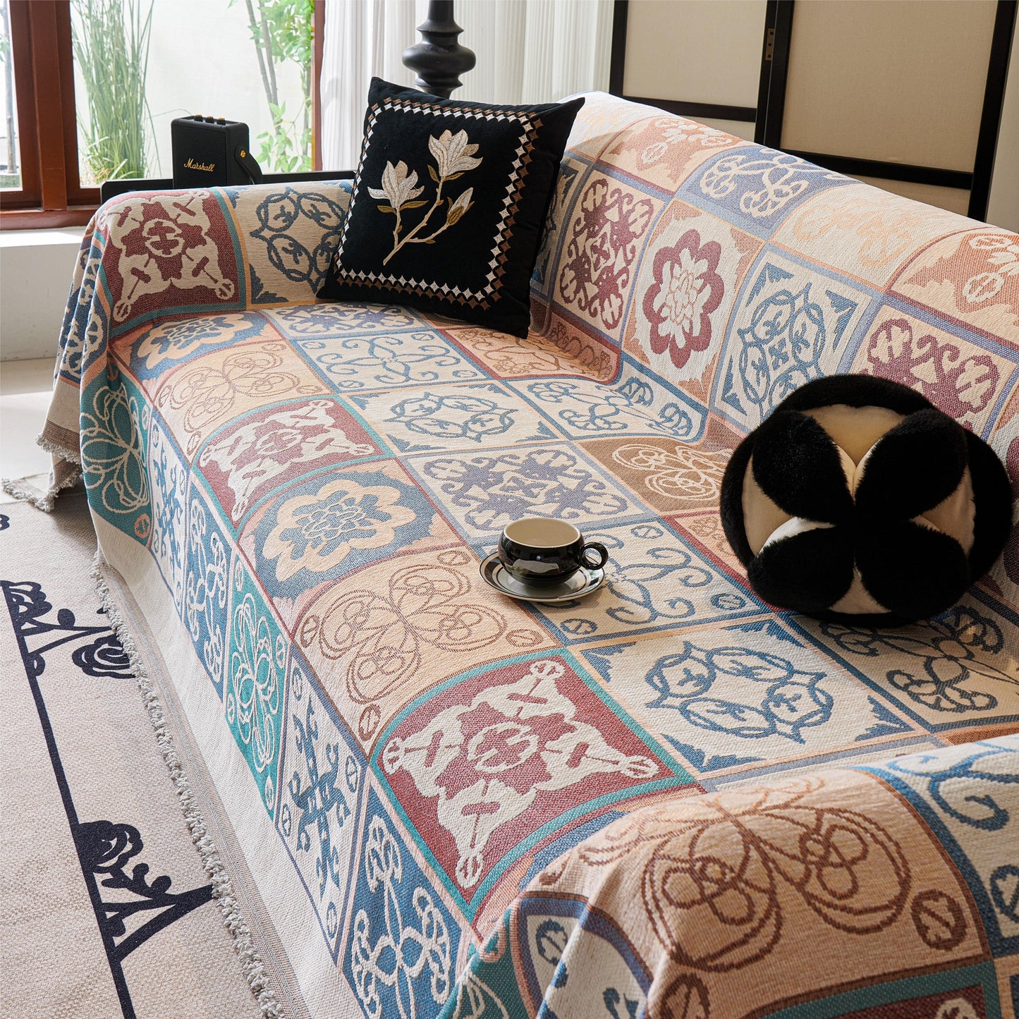 Charm Style Ethnique Housse de Canapé/Couverture