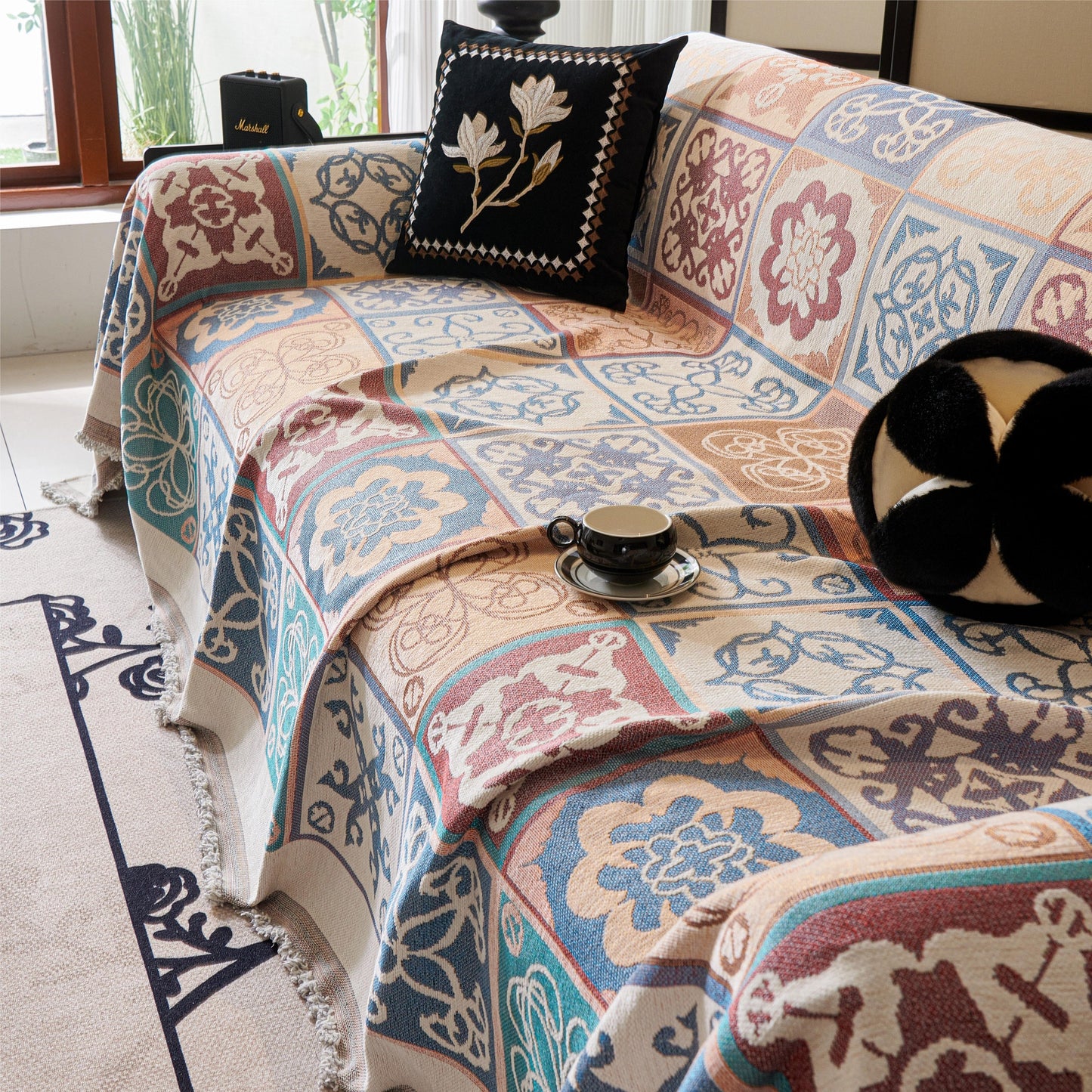 Charm Style Ethnique Housse de Canapé/Couverture