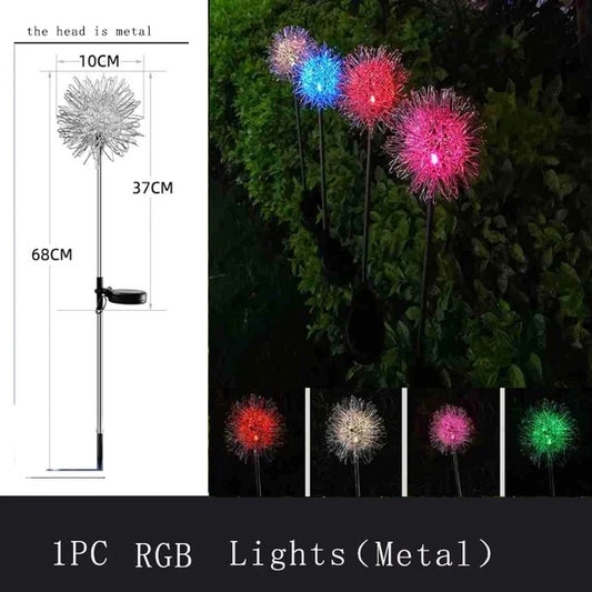 Floroux - Lampe de pelouse au pissenlit pour l'extérieur