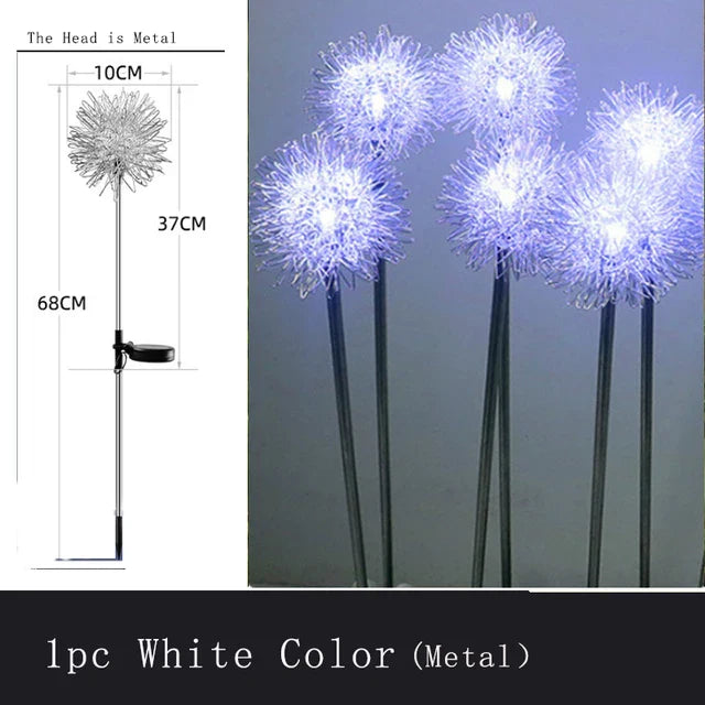 Floroux - Lampe de pelouse au pissenlit pour l'extérieur