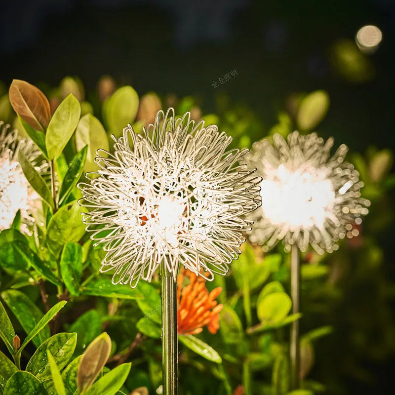 Floroux - Lampe de pelouse au pissenlit pour l'extérieur