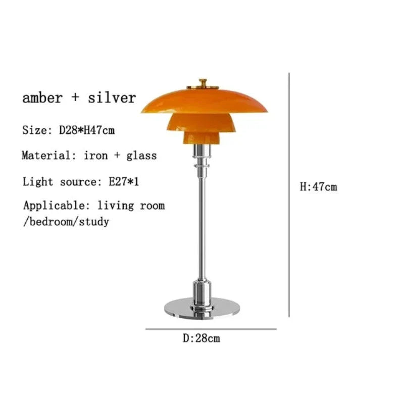 Floroux - Lampe de table LED en verre pour lire