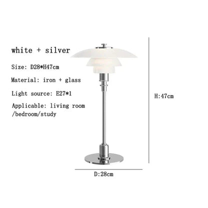 Floroux - Lampe de table LED en verre pour lire