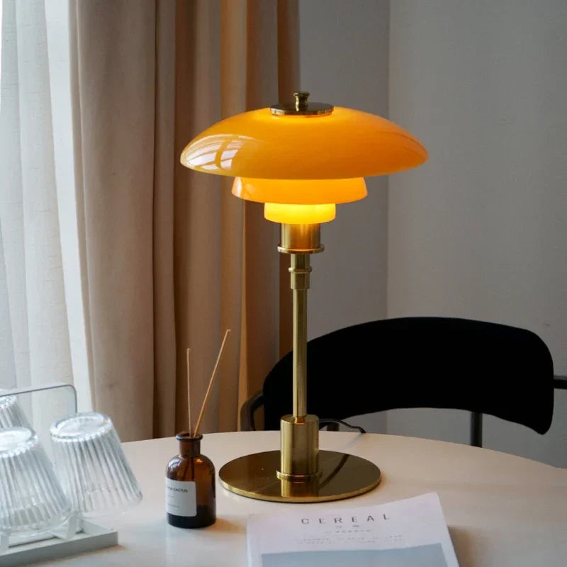 Floroux - Lampe de table LED en verre pour lire