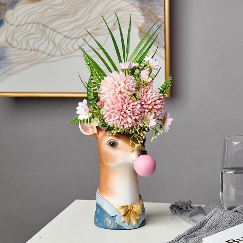 Floroux Decorative Animal Vase | Creative Flower Vase with Character