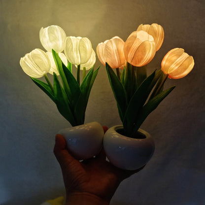 Floroux LED Night Table Lamp | Creative Flower Design | Tulip & Peony | Ambient Light