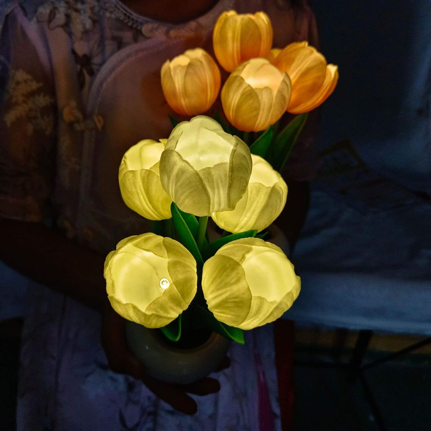 Floroux LED Night Table Lamp | Creative Flower Design | Tulip & Peony | Ambient Light