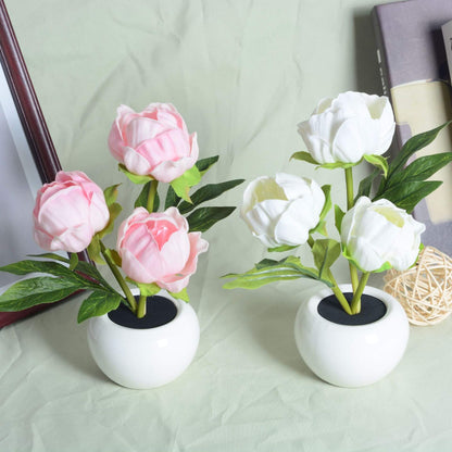 Floroux LED Night Table Lamp | Creative Flower Design | Tulip & Peony | Ambient Light
